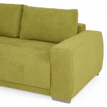 Coltar Living extensibil cu functie somn MM321 BOLERO REC-2DL, stanga, stofa verde F006, 280x165x66(87), ext.230x130cm [6]