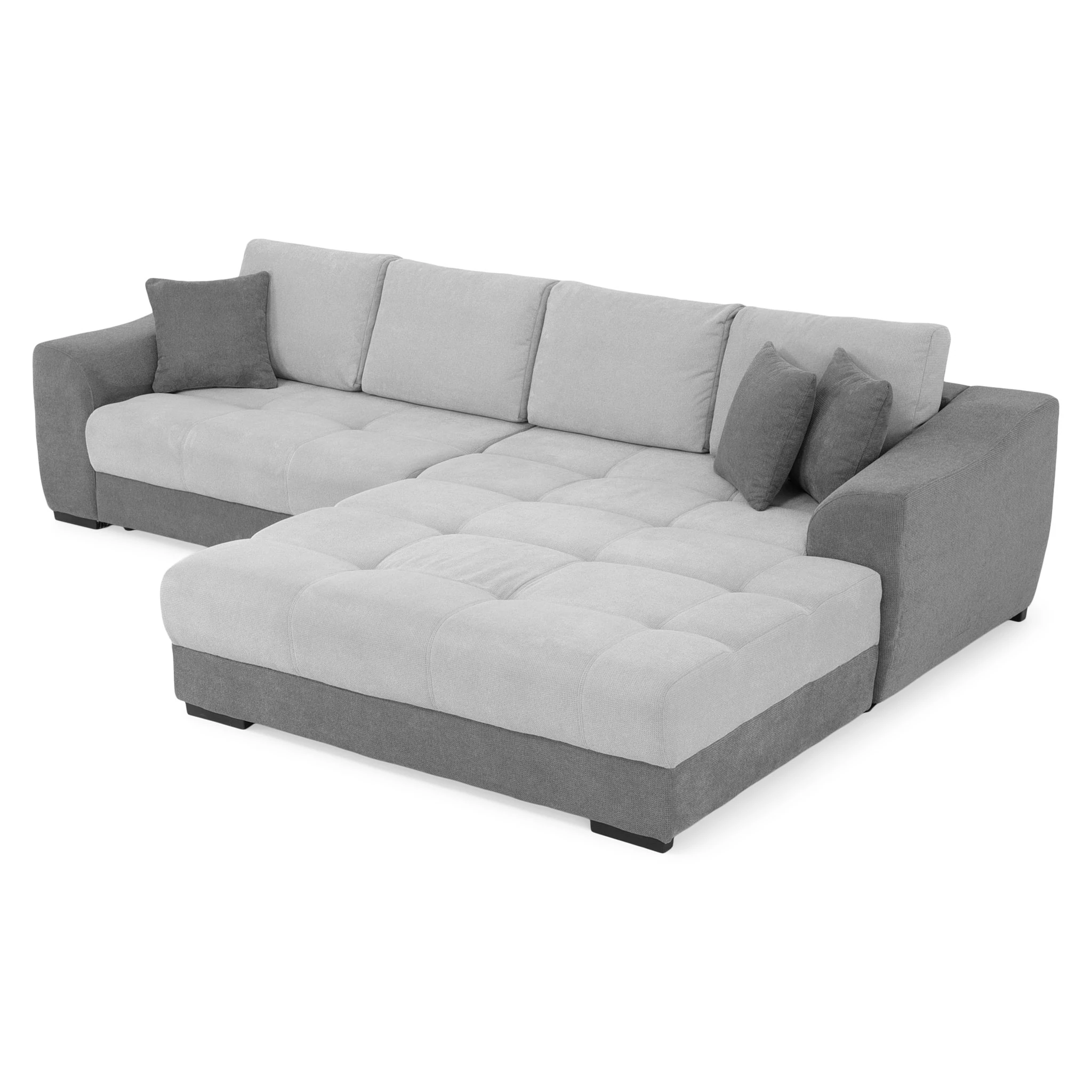 Coltar Cotta Minimaxx, MM334 FLEX 2DL-REC, dreapta, pentru living, extensibil cu functie somn, stofa gri, F001/F009, 314x203x67(85), ext.252x128cm [1]