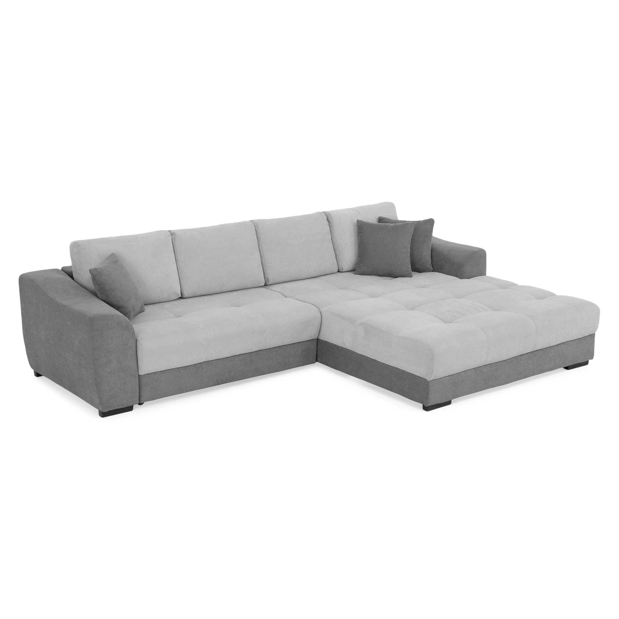 Coltar Cotta Minimaxx, MM334 FLEX 2DL-REC, dreapta, pentru living, extensibil cu functie somn, stofa gri, F001/F009, 314x203x67(85), ext.252x128cm [3]