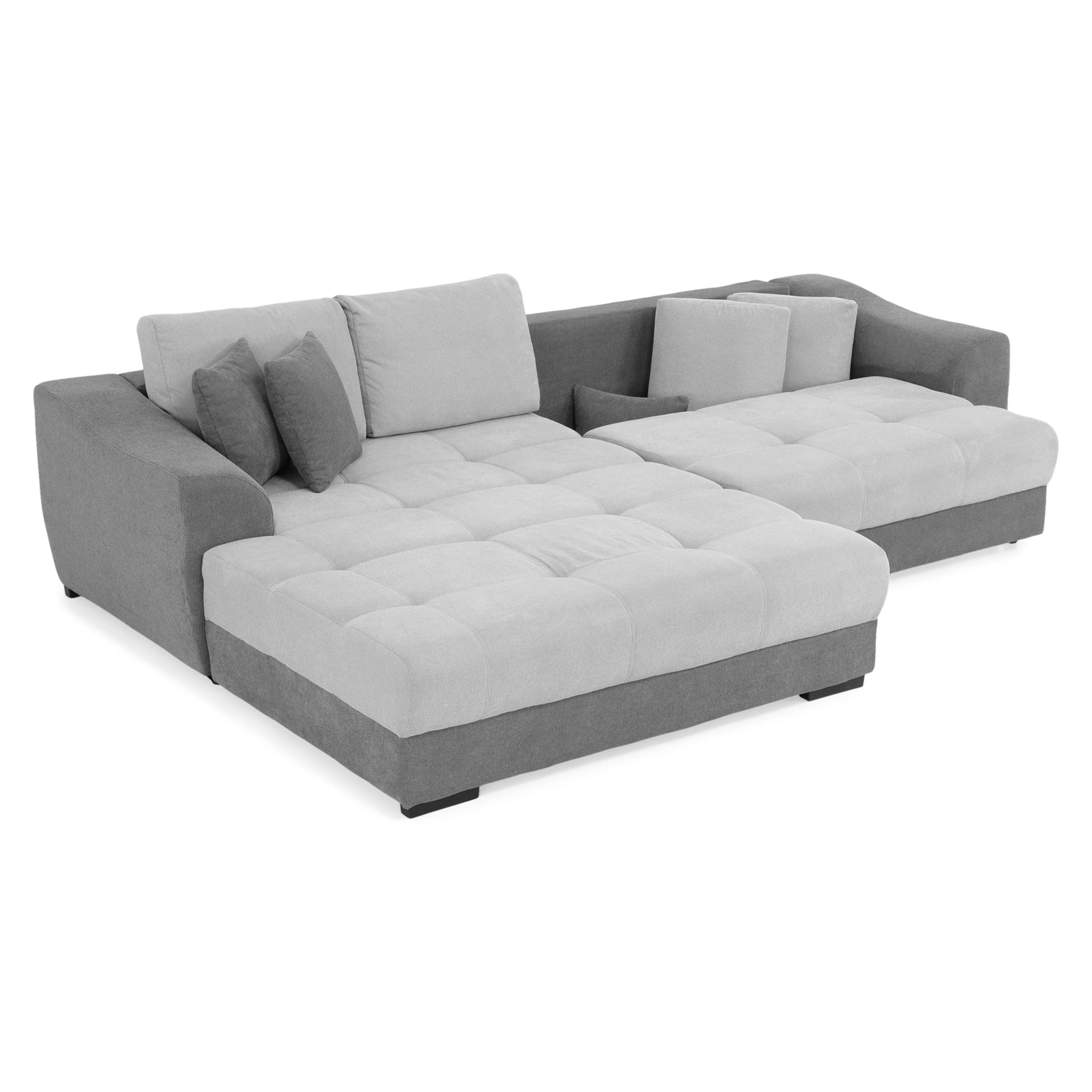 Coltar Cotta Minimaxx, MM334 FLEX REC-2DL stanga,  pentru living, extensibil cu functie somn, stofa gri F001/F009, 314x203x67(85), ext.252x128cm [2]