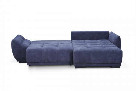 Coltar Living extensibil cu functie somn MM358 RUMBA 1,5DL-REC, dreapta, stofa blue  G705, 269x169x66(87), ext.208x130cm [3]