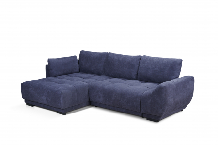 Coltar Living extensibil cu functie somn MM358 RUMBA REC-1,5DL, stanga, stofa blue  G705, 269x169x66(87), ext.208x130cm [4]