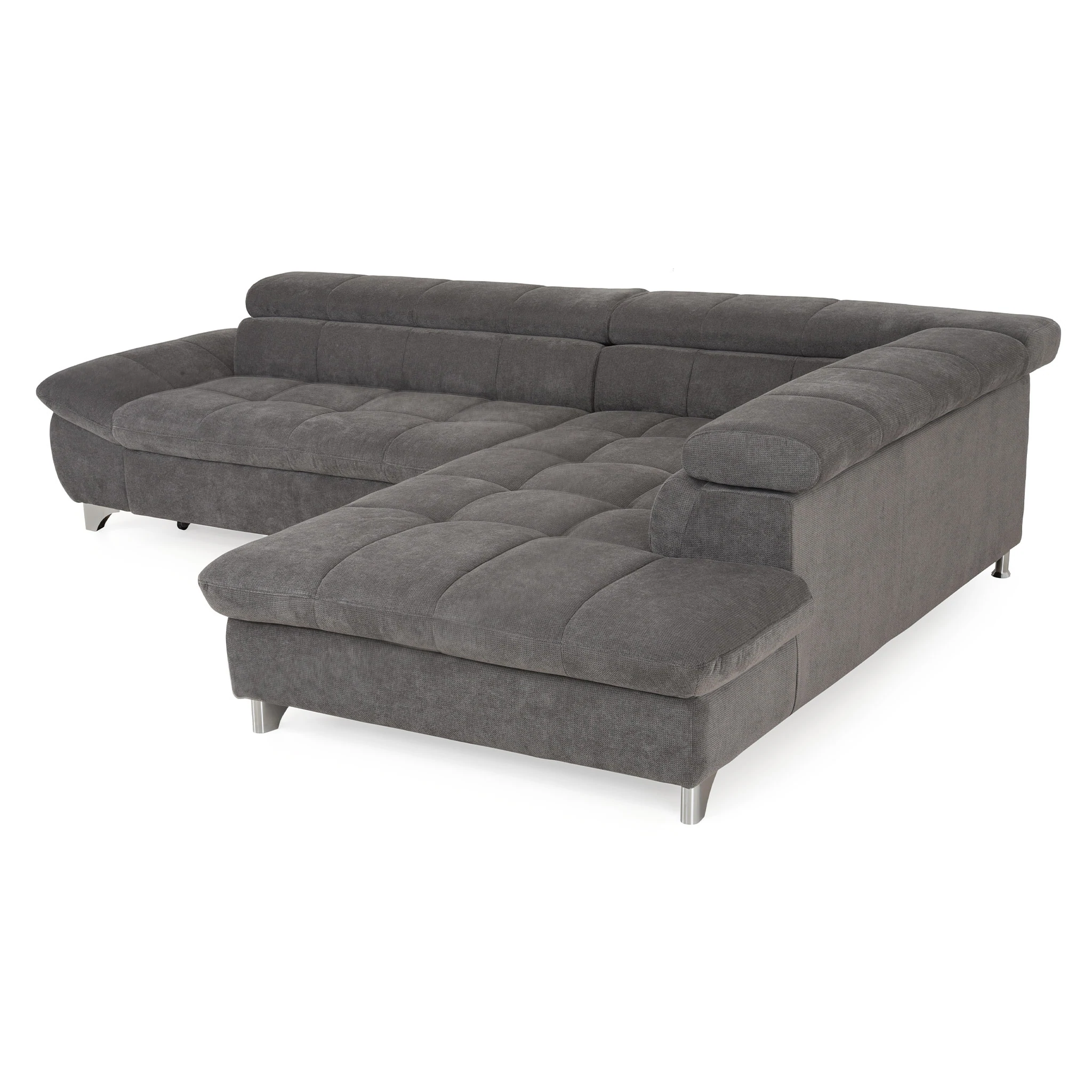 Coltar Living extensibil, functie somn GEMINI 3F-OTM,dreapta, stofa gri F001, 312x231x97, ext.228x127cm. [5]