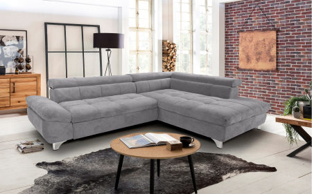 GEMINI Coltar extensibil, sezlong dreapta 3F-OTM, functie somn si relaxare, acoperire stofa gri F009, COTTA, 312x231x97, ext.228x127cm. [2]