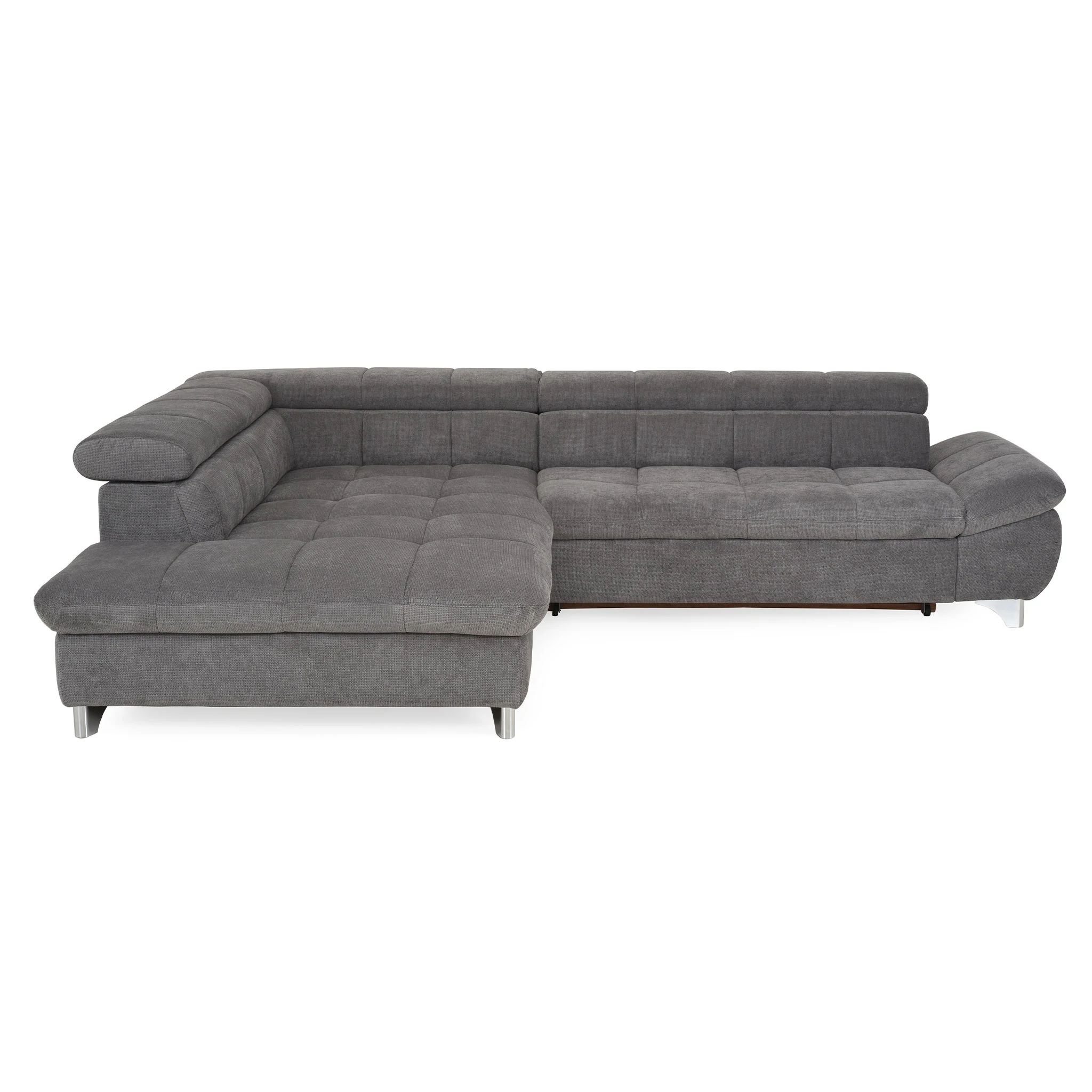 Coltar Living extensibil, functie somn GEMINI OTM-3F,stanga, stofa gri F001, 312x231x97, ext.228x127cm. [2]
