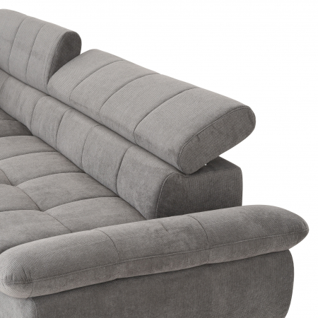 Coltar Living extensibil, functie somn GEMINI OTM-3F,stanga, stofa gri F001, 312x231x97, ext.228x127cm. [9]