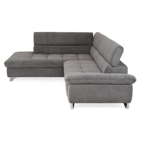 Coltar Living extensibil, functie somn GEMINI OTM-3F,stanga, stofa gri F001, 312x231x97, ext.228x127cm. [6]