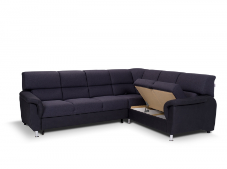 Coltar Living PARIS FASANO, extensibil, cu functie somn,relaxare si depozitare, dreapta, stofa gri, 270x219x91, ext.205x120cm [5]