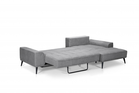 Coltar Living MM500 GOMERA 3DL-REC, extensibil cu functie somn, relaxare si depozitare, dreapta, stofa gri deschis G002, 291x168x(88-112), ext.234x136cm [2]