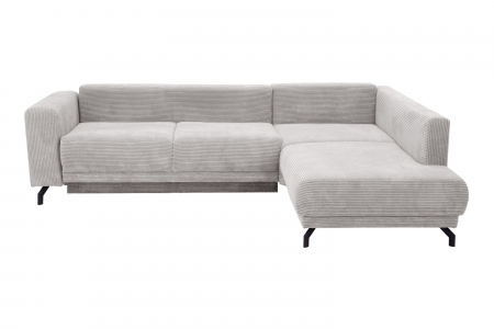 Coltar Living MODEST, extensibil cu functie somn, dreapta, stofa gri Lincoln 86, 275x216x91, ext.232x128cm [4]
