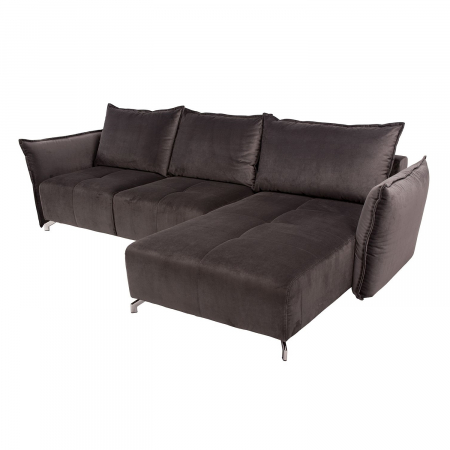 Coltar Living STAR, extensibil cu functie somn, relaxare si depozitare, dreapta, stofa maro Piano 16, (303-325)x186x100, ext.270x140cm [11]