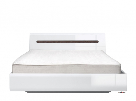 Dormitor AZTECA Set-B, (dulap 4U 220 + pat 160 + 2 noptiere 2S) culoare alb lucios. [3]