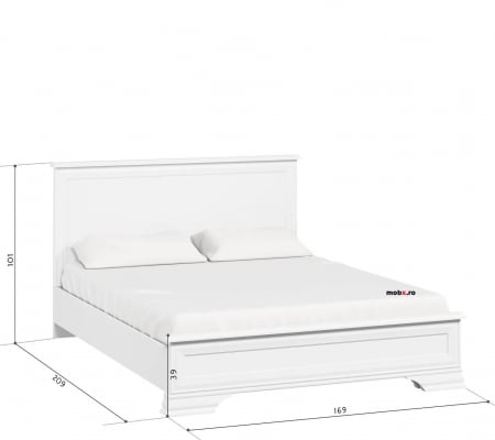 Dormitor IDENTO Set-E, (dulap 6U2S+ pat 160 + 2 noptiere 1S + comoda 2W3S1B + oglinda LUS 155) culoare alb. [9]