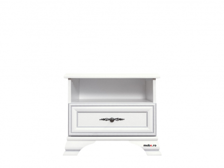 Dormitor IDENTO Set-E, (dulap 6U2S+ pat 160 + 2 noptiere 1S + comoda 2W3S1B + oglinda LUS 155) culoare alb. [4]
