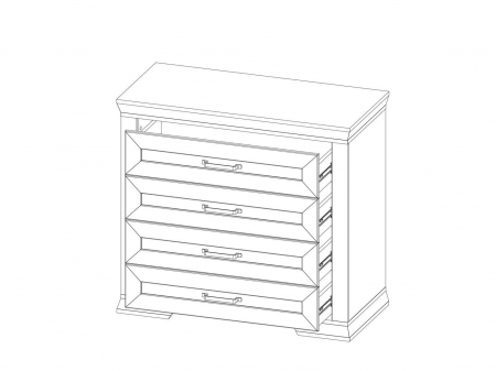 Dormitor MARSELLE Set-A, (dulap 6U2S 218 + pat 160 cu somiera rabatabila si container asternuturi + 2 noptiere 1S + comoda 4S + oglinda 98 cm), culoare alb frasin si stejar sonoma dark. [9]