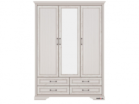 Dormitor STYLIUS Set-A, (dulap 3U4S 170 + pat 160 + 2 noptiere 2S + comoda 3S + oglinda 90cm) culoare pin siberian. [1]