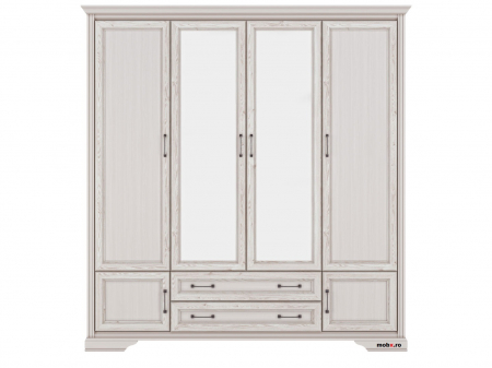 Dormitor STYLIUS Set-B, (dulap 6U2S 170 + pat 160 + 2 noptiere 2S + comoda 3S + oglinda 90cm) culoare pin siberian. [3]