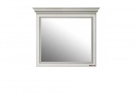 Dormitor WHITE Set-A, (dulap 3U1O 176 + pat 160 + 2 noptiere 1S + comoda 4S + oglinda 102 cm) culoare frasin alb + pin argintiu. [22]