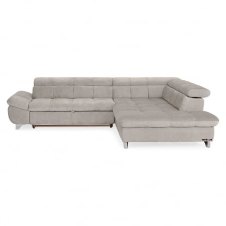 Coltare living - GEMINI Coltar extensibil, sezlong dreapta 3F-OTM, functie somn si relaxare, acoperire stofa crem savana F220, COTTA, 312x231x97, ext.228x127cm.