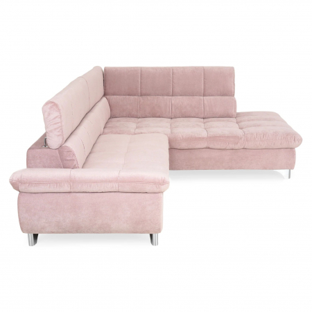 GEMINI Coltar extensibil, sezlong dreapta 3F-OTM, functie somn si relaxare, acoperire stofa roz F222, COTTA, 312x231x97, ext.228x127cm. [9]