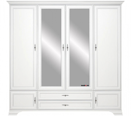 Idento Dulap SZF6D2S, front MDF culoare alb, 228/61/225cm. [1]