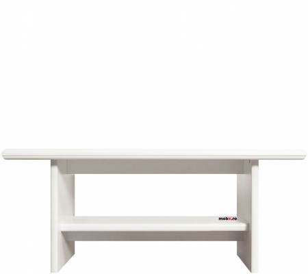 IDENTO, mobila living Set-D, (vitrina REG2W1S + vitrina RWG1W1S + comoda RTV1D2S + masuta cafea LAW130) culoare alb. [5]