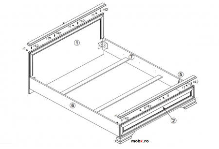 Idento PAT 160, front MDF culoare alb, 169/209/(39-101) cm. [7]