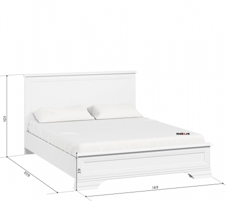 Idento PAT 160, front MDF culoare alb, 169/209/(39-101) cm. [3]