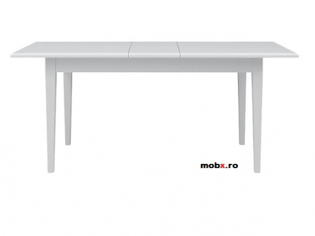 Idento set masa extensibila STO145 cu 4 scaune, front MDF culoare alb/stofa gri. [6]