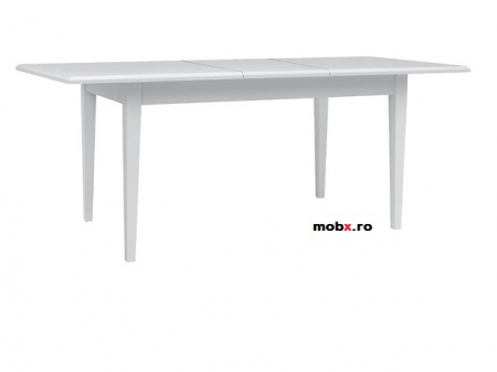 Idento set masa extensibila STO145 cu 4 scaune, front MDF culoare alb/stofa gri. [4]