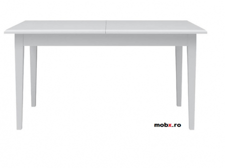 Idento set masa extensibila STO145 cu 4 scaune, front MDF culoare alb/stofa gri. [5]