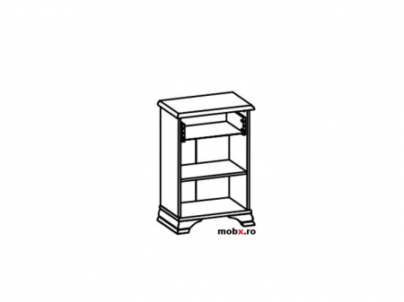 Kentuki Comoda Hol KOM1D1SP, dreapta (1usa+1sertar), front MDF culoare castan, 54/34/83 cm. [1]