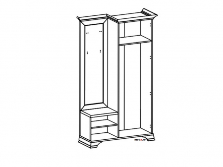 Kentuki Garderoba PPK110P, castan, L 115 cm. [1]
