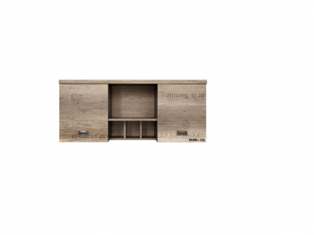 Dulapuri. - Malcolm Dulap suspendat SFW2D, cu 2 usi, culoare stejar canyon/wolfram gri, 120/31/51cm.