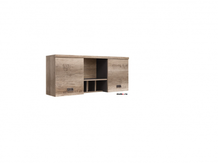 Malcolm Dulap suspendat SFW2D, cu 2 usi, culoare stejar canyon/wolfram gri, 120/31/51cm. [1]