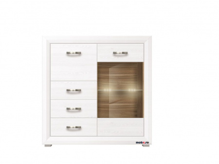 Colectia Living MALTA - Malta Comoda KOM1W1K3S front MDF culoare zada siberiana, 107/38/109 cm.