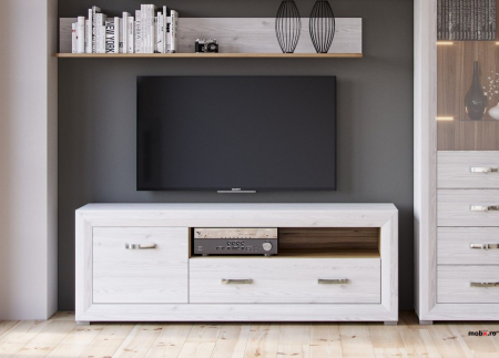 Malta Comoda TV RTV1D1S front MDF culoare zada siberiana, 152/38/55cm. [2]