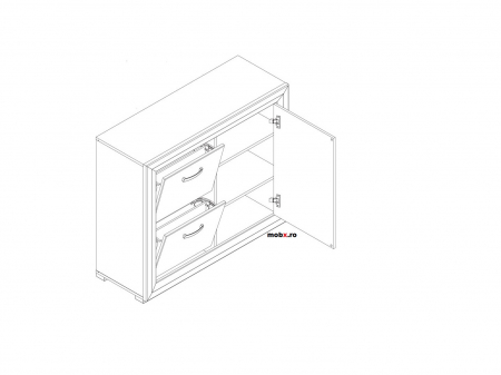 Malta Garderoba Set-1, front MDF culoare zada siberiana, 278/38/212cm. [6]