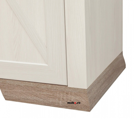 Marselle, Comoda KOM2D4S 2 usi si 4 sertare, front MDF, culoare frasin alb si stejar sonoma dark, (Lxadxh) 166/45/90 cm. [2]