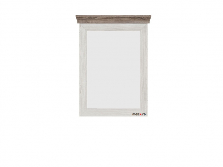Oglinzi - Marselle, Oglinda LUS 68, front MDF, culoare frasin alb si stejar sonoma dark, (Lxadxh) 67/5/90 cm.