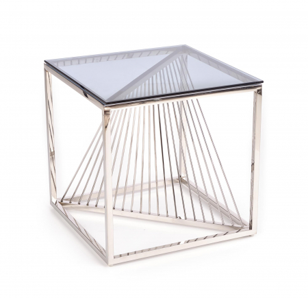 Masuta cafea INFINITY patrata, argintiu-fumuriu, (Lxad.xh) 55x55x55 cm. [5]