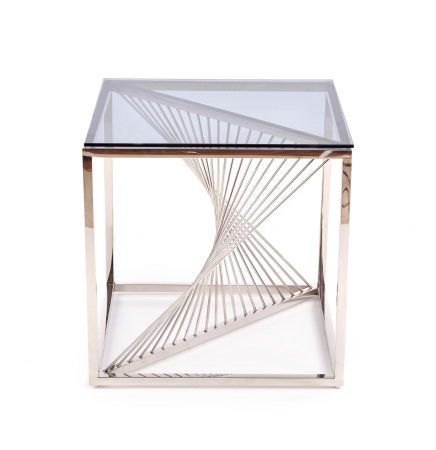 Masuta cafea INFINITY patrata, argintiu-fumuriu, (Lxad.xh) 55x55x55 cm. [6]