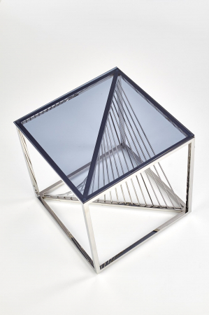 Masuta cafea INFINITY patrata, argintiu-fumuriu, (Lxad.xh) 55x55x55 cm. [1]