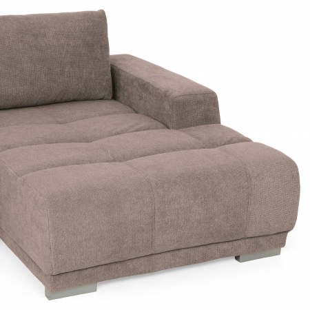 MM321 BOLERO, Coltar extensibil, sezlong dreapta 2DL-REC,  functie somn, relaxare si depozitare, stofa maro F003, 280x165x66(87), ext.230x130cm [7]