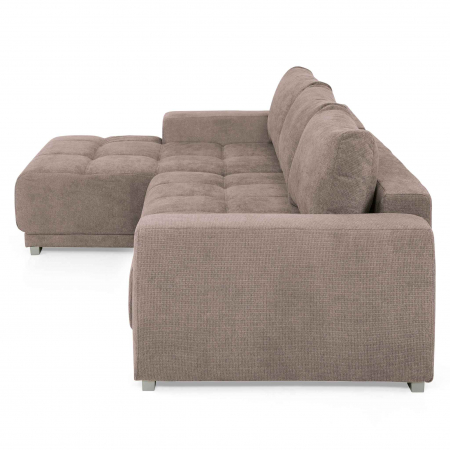 MM321 BOLERO, Coltar extensibil, sezlong stanga REC-2DL,  functie somn, relaxare si depozitare, stofa maro F003, 280x165x66(87), ext.230x130cm [3]
