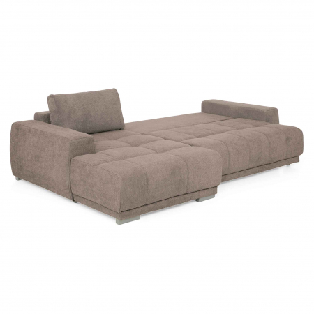 MM321 BOLERO, Coltar extensibil, sezlong stanga REC-2DL,  functie somn, relaxare si depozitare, stofa maro F003, 280x165x66(87), ext.230x130cm [2]