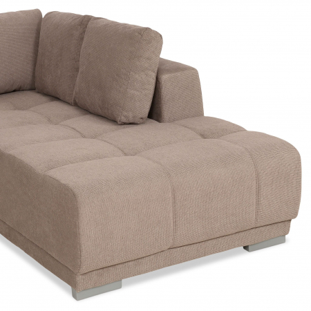 MM321 BOLERO, Coltar U extensibil, dreapta  REC-2DL-OTM,  functie somn, relaxare si depozitare, stofa, maro F003, 365x204x66(87), ext.313x130cm [7]