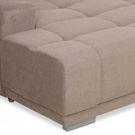 MM321 BOLERO, Coltar U extensibil, dreapta  REC-2DL-OTM,  functie somn, relaxare si depozitare, stofa, maro F003, 365x204x66(87), ext.313x130cm [6]