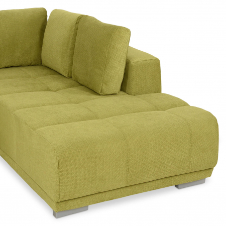 MM321 BOLERO, Coltar U extensibil, dreapta  REC-2DL-OTM,  functie somn, relaxare si depozitare, stofa, verde F006, 365x204x66(87), ext.313x130cm [9]