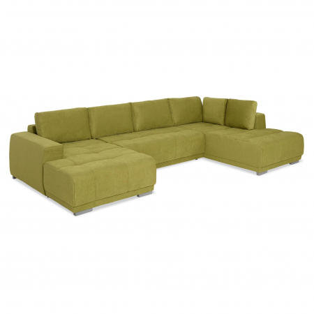 MM321 BOLERO, Coltar U extensibil, dreapta  REC-2DL-OTM,  functie somn, relaxare si depozitare, stofa, verde F006, 365x204x66(87), ext.313x130cm [3]